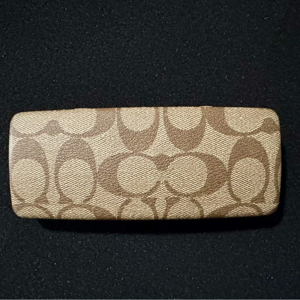 Coach Tan Signature Pattern Clutch